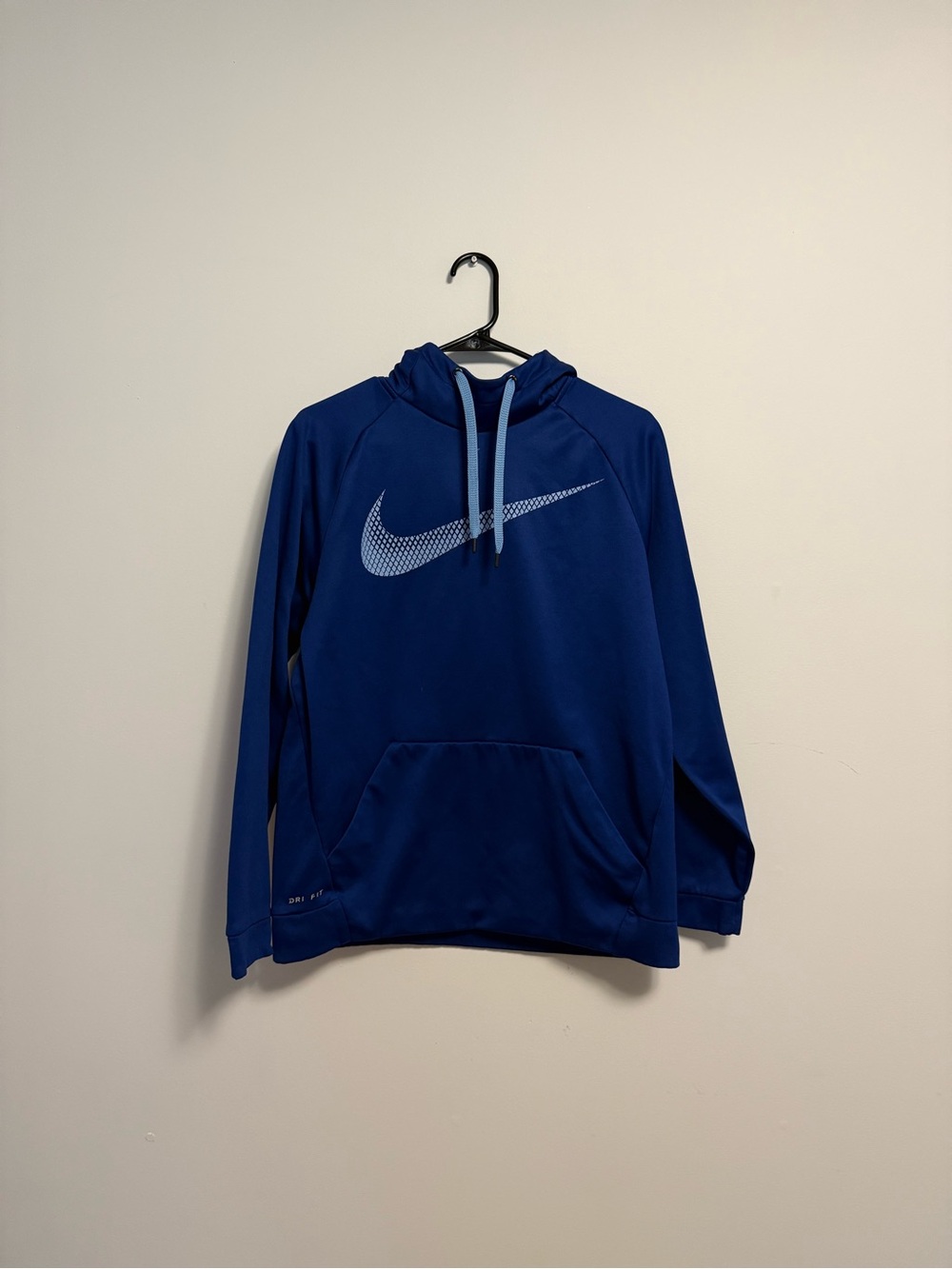 Nike Men's Royal Blue Pullover Hoodie with Light Blue Swoosh